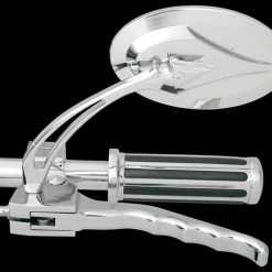 J&P Cycles Chrome Oval Spear Mirror Set With Pointed Stem