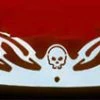California Custom Cruisers Polished Flamed Skull Windshield Trim