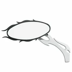 J&P Cycles Flame Oval Mirrors