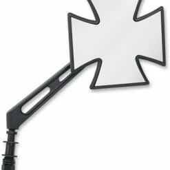 J&P Cycles Black Maltese Mirror With Air Glide Stem