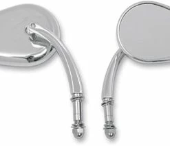 DRAG Specialties Teardrop Chrome Short Stem Mirror