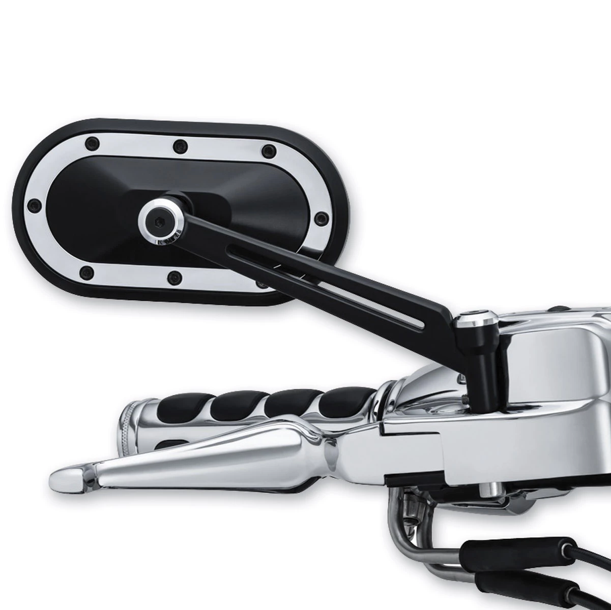 Kuryakyn Heavy Industry Black Mirror With Chrome Accents - Image 2