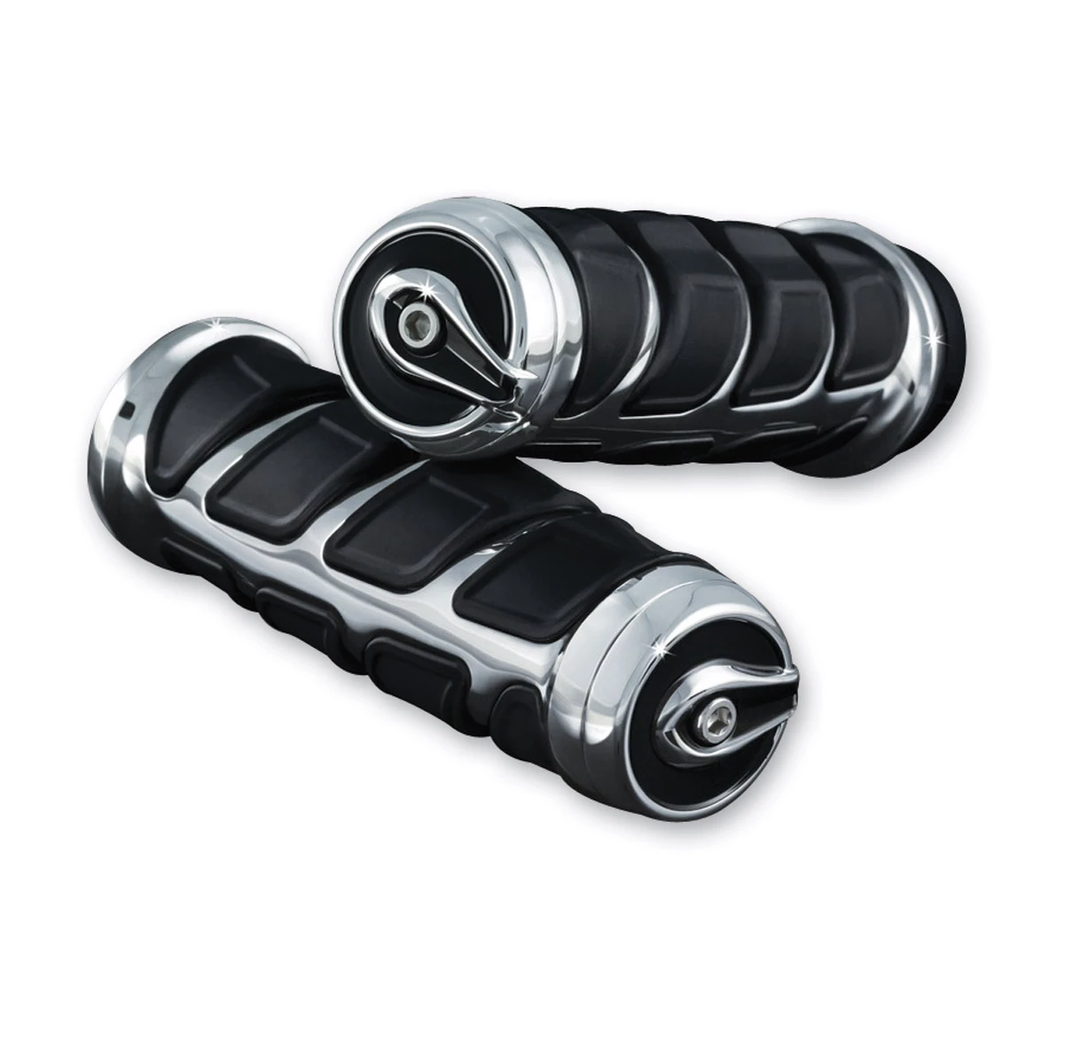 Kuryakyn Kinetic Chrome Grips For 7/8" Handlebars