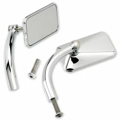 Biltwell Inc. Chrome Rectangle Utility Mirror Set