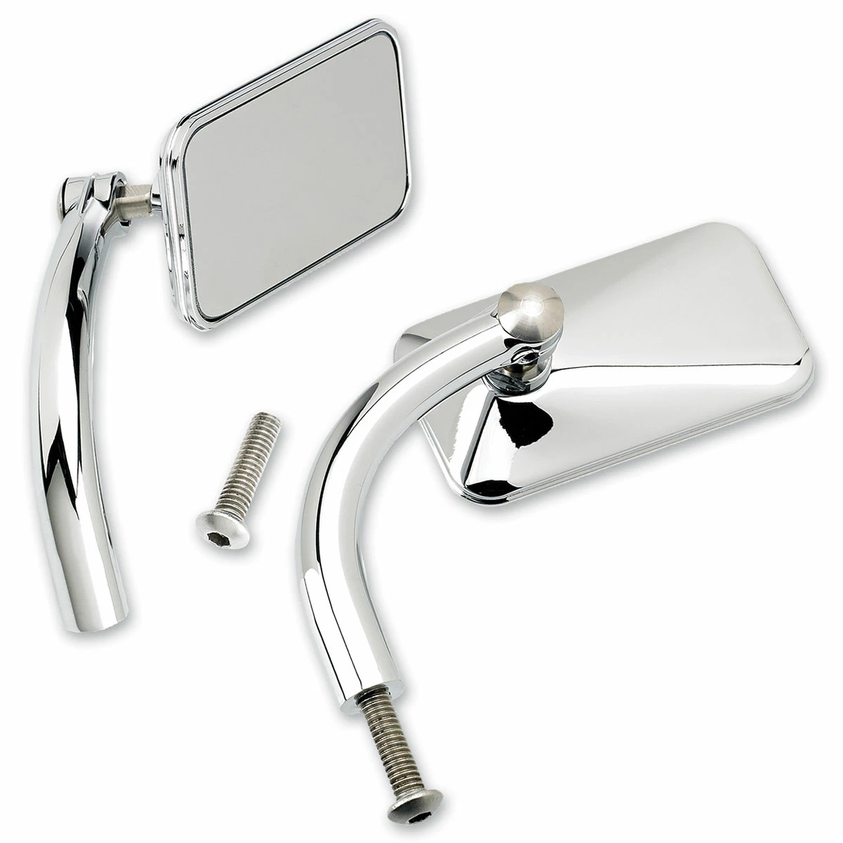 Biltwell Inc. Chrome Rectangle Utility Mirror Set