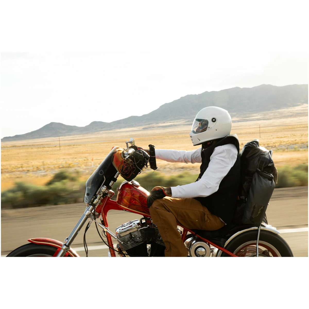 Biltwell Inc. Chrome Rectangle Utility Mirror Set - Image 4