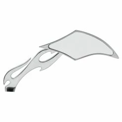 Drag Specialties Chrome Gothic Mirrors With Flame Stem