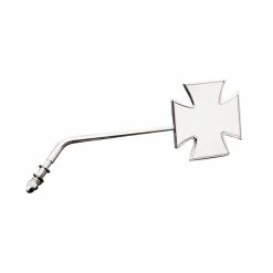 J&P Cycles Maltese Chrome Mirror With 8" Round Stem