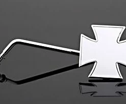 J&P Cycles Maltese Cross Chrome Mirrors