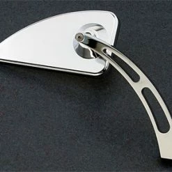 J&P Cycles Chrome Ace Right Mirror With Air Glide Curved Stem