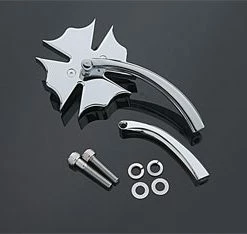 J&P Cycles Chrome Firefighter Mirror With Dual Radius Stem