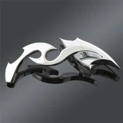 J&P Cycles Chrome Switchblade Left Mirror With Tribal Stem