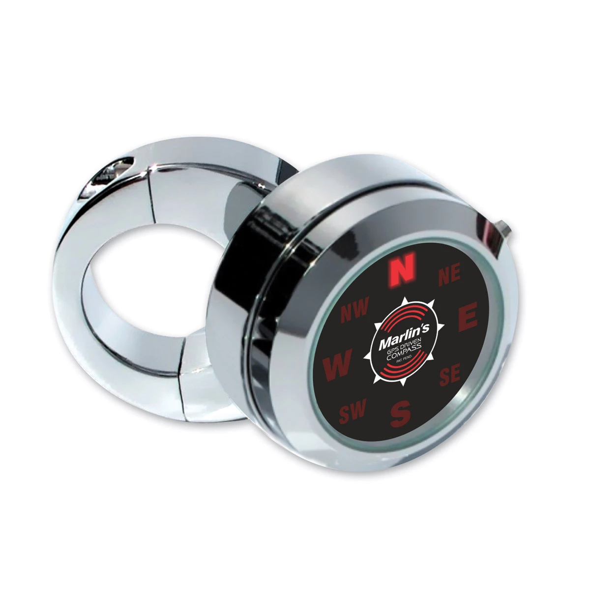 Marlins Genuine Accessories Marlin's Classic Adjustable Handlebar Mount Quest Compass - Image 2