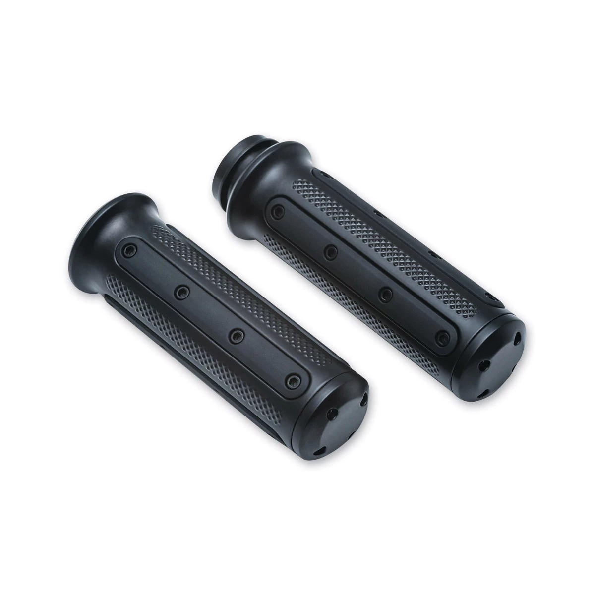 Kuryakyn Heavy Black Industry Grips For Electronic Throttle