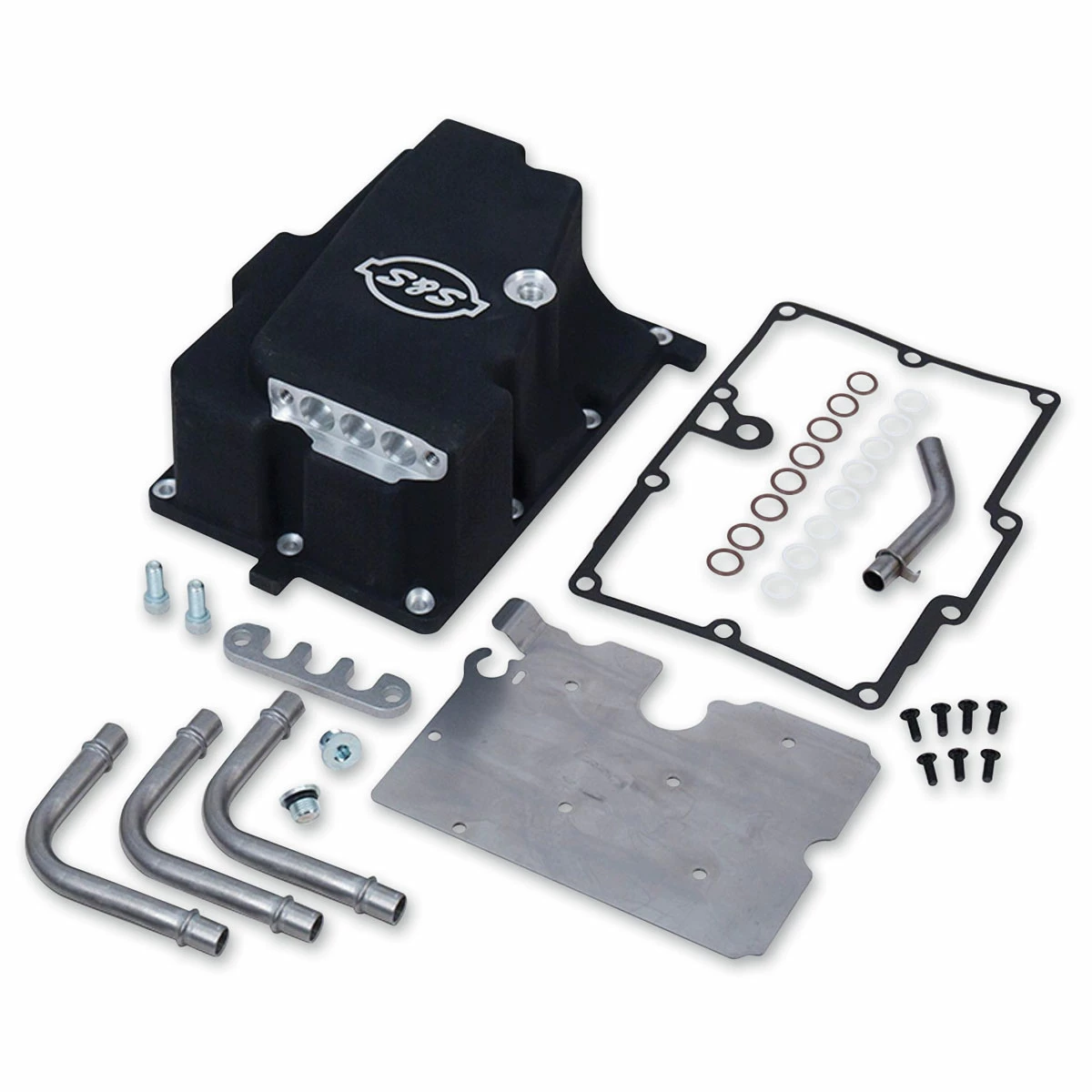 S&S Cycle Wrinkle Black Oil Supply Line Installation Kit