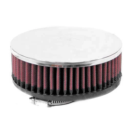 K&N Round Straight Universal Air Filter Chrome Top