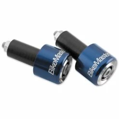 BikeMaster Blue Anodized Aluminum Billet Bar End