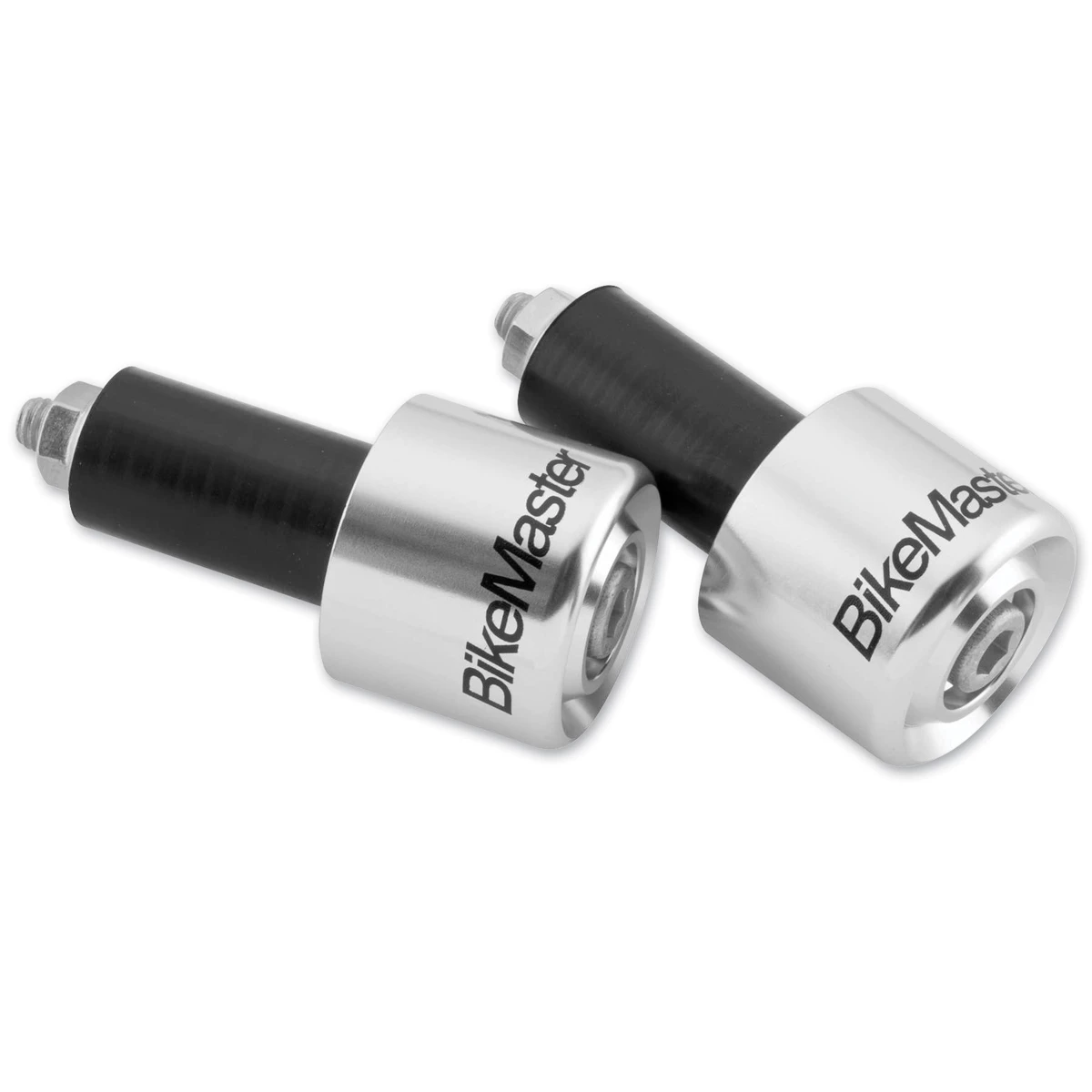 BikeMaster Silver Anodized Aluminum Billet Bar End