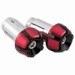 BikeMaster Red Two-Piece Anti-Vibration Bar Ends