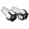 BikeMaster Silver Two-Piece Anti-Vibration Bar Ends