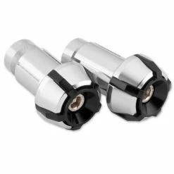 BikeMaster Silver Two-Piece Anti-Vibration Bar Ends