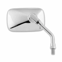 BikeMaster Chrome Universal Mini Mirror, Reverse Thread