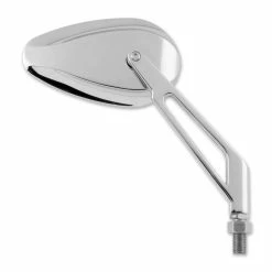 BikeMaster Chrome Wedge Stem Mini Teardrop Mirror