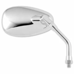 BikeMaster Chrome American Mirror, Reverse Thread