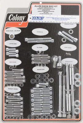 Colony Knurled Chrome Allen Show Bike Kit