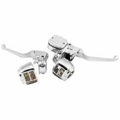 Biker's Choice Chrome Handlebar Control Kit Without Switches