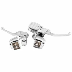 Biker's Choice Chrome Handlebar Control Kit Without Switches