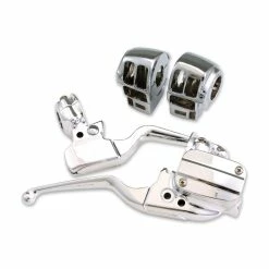 V-Twin Manufacturing Chrome 11/16" Handlebar Control Kit With Radio And Cruise