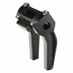 Thrashin Supply Company Riser With Gauge Cutout 6-1/2" Tall Black With Pull Back