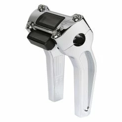 Thrashin Supply Company Riser With Gauge Cutout 6-1/2" Tall Chrome With Pull Back