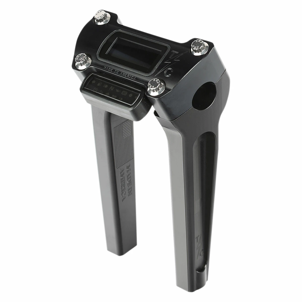 Thrashin Supply Company Riser With Gauge Cutout 8" Tall Black