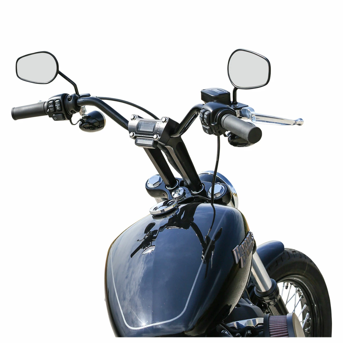 Thrashin Supply Company Riser With Gauge Cutout 8" Tall Black - Image 4