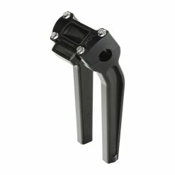 Thrashin Supply Company Riser With Gauge Cutout 9-1/2" Tall Black With Pull Back