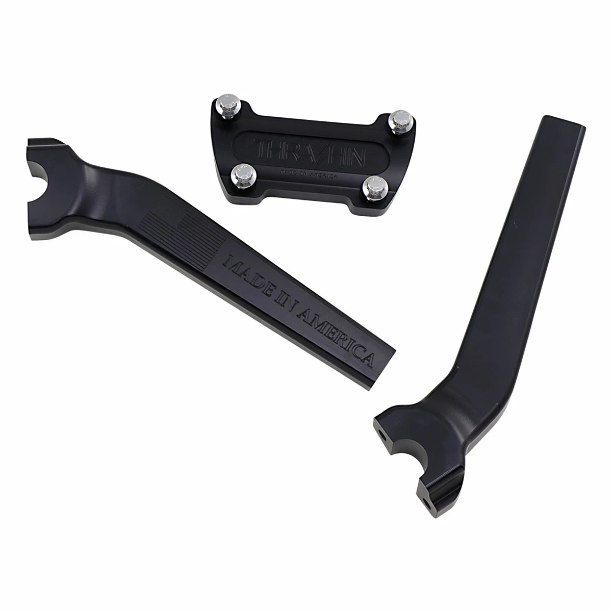 Thrashin Supply Company Riser 9-1/2" Tall Black With Pull Back