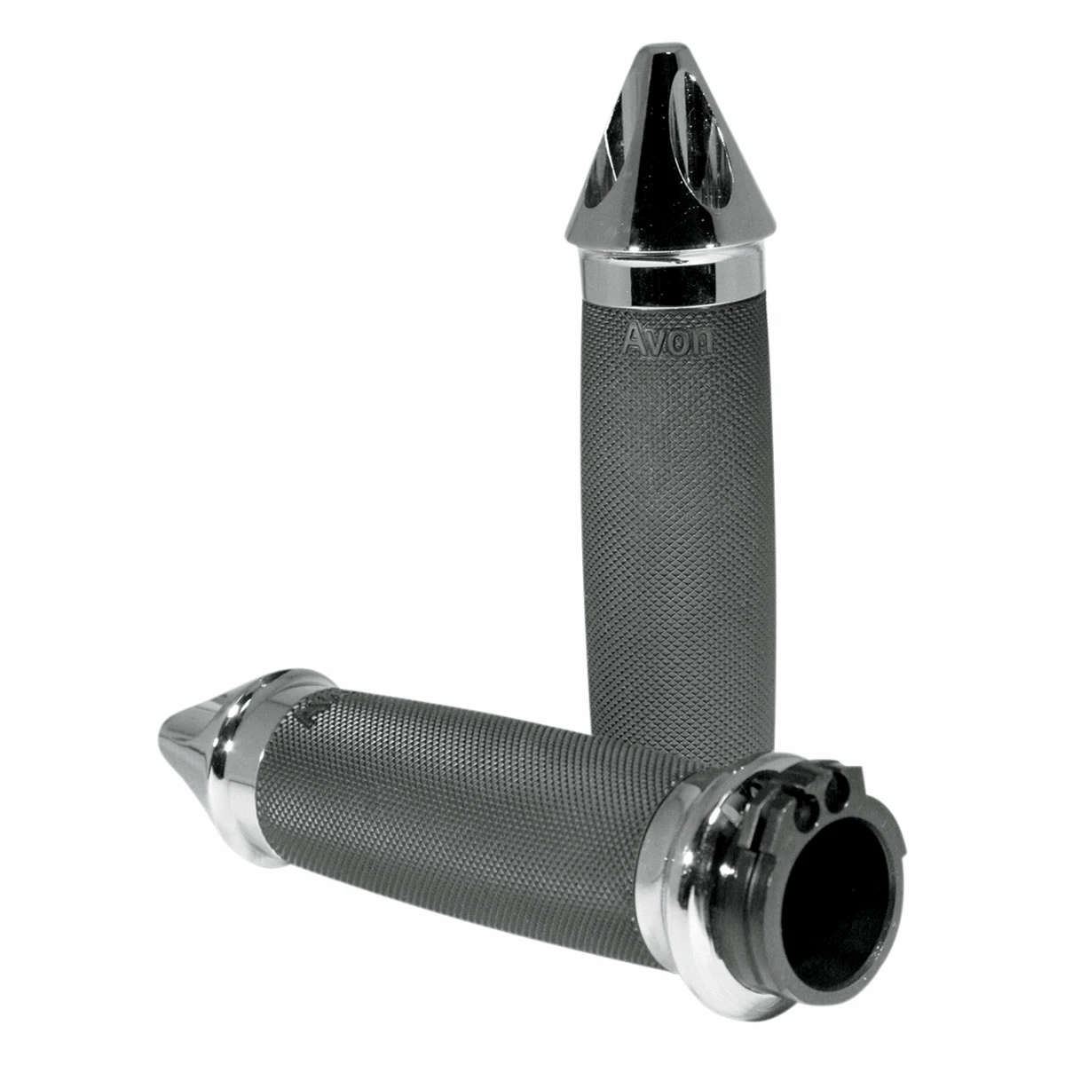Avon Grips Custom Contour Chrome Spike Grips For 7/8" Bars