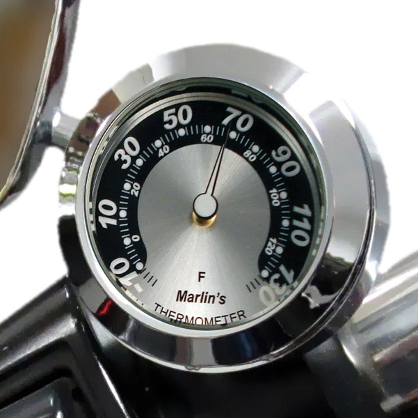 Marlins Genuine Accessories Marlin's CHAMP Series Black/Silver Horseshoe Face Celsius Thermometer