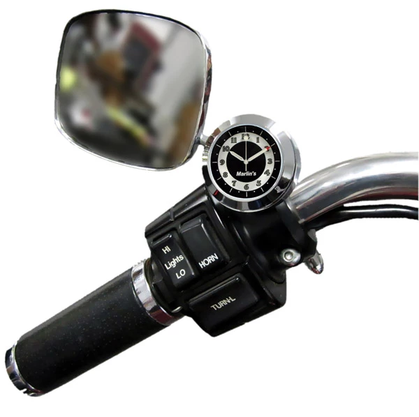 Marlins Genuine Accessories Marlin's CHAMP Series Retro Black And White Analog Clock - Image 2