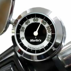 Marlins Genuine Accessories Marlin's CHAMP Series Retro Black And White Analog Thermometer