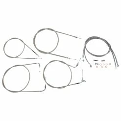 Baron Custom Accessories 16" Braided Stainless Ape Hanger Cable/Brake Wiring Kit