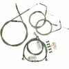 Baron Custom Accessories Stainless Handlebar Cable And Line Kit For 12"-14" Bars